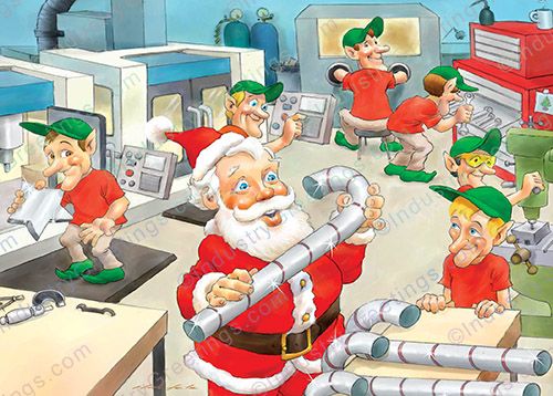 Machine Shop Business Holiday Card