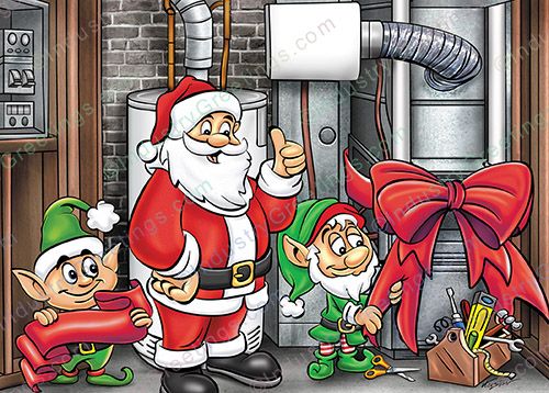 Plumbing Heating and Air Christmas Card
