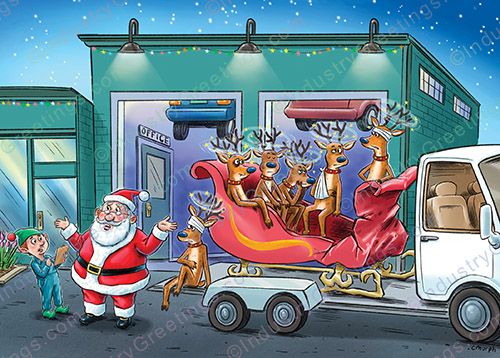 Automotive Business Christmas Card