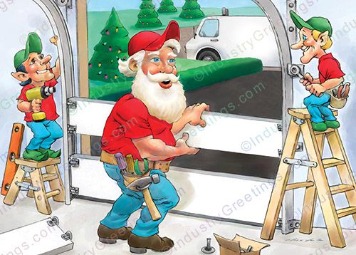 Garage Door Company Christmas Card