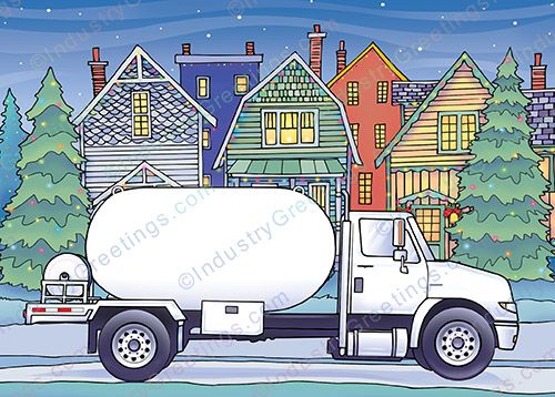 Delivering Propane Christmas Card 