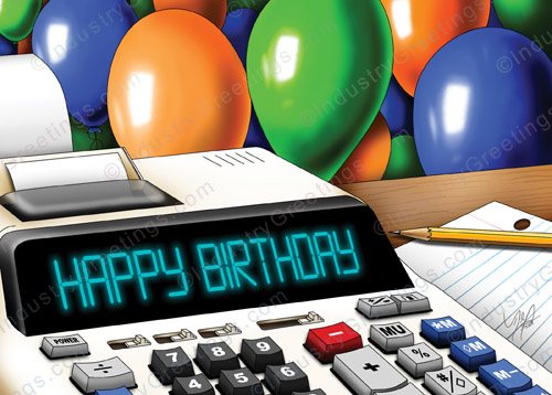 Adds Up Accounting Birthday Card