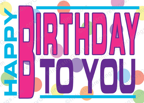 Big Colorful Birthday Card