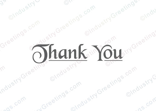 Fancy Font Thank You Card