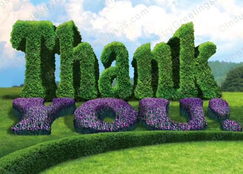 Trimmed Thank You Card