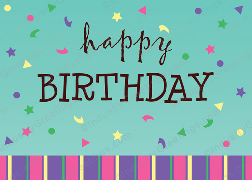 Confetti Happy Birthday Card