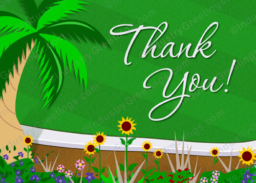 Landscaped Thank You Card