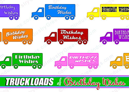 Trucking Themed Birthday Card