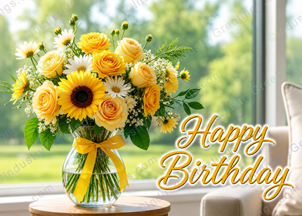 Flowers for Your Birthday Card