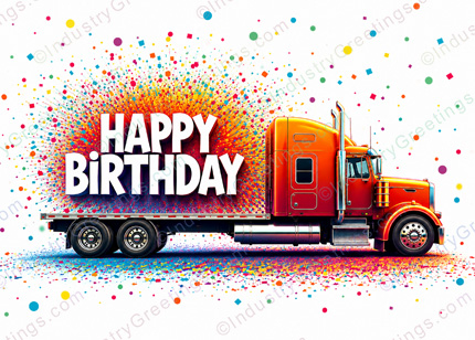Trucking Industry Birthday Card