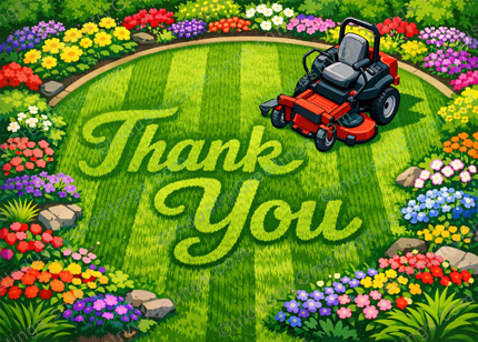 Lawn Care Thank You Card