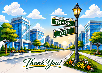 Corporate Office Thank You Card