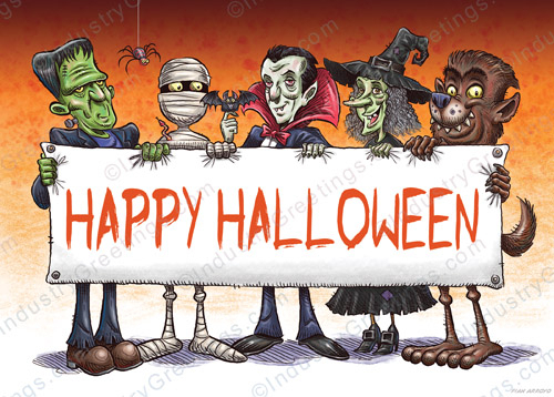 Ghoulish Team Halloween Card