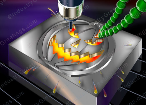 CNC Jack-O-Lantern Halloween Card