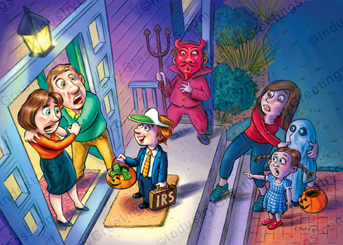 IRS Accounting Halloween Card