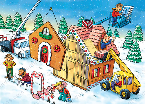 Gingerbread Build Christmas Card