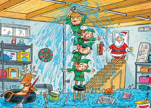 Professional Plumber Christmas Card