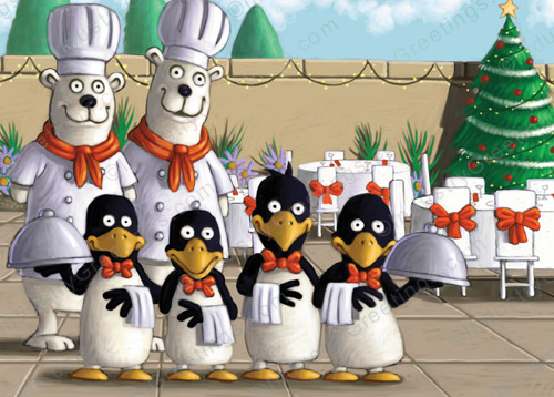 Catering Service Christmas Card