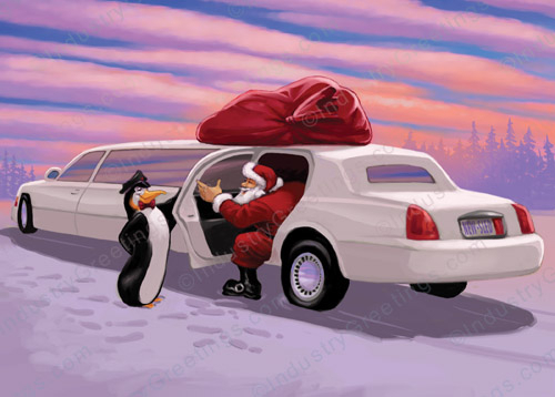 Limousine Service Christmas Card