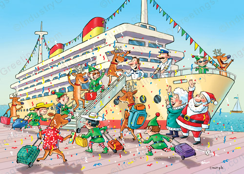 Cruise Ship Christmas Card
