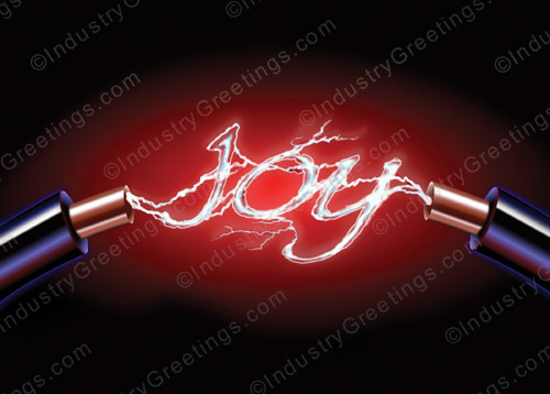 Electrical JOY Christmas Card