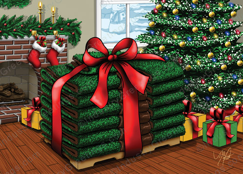 Sod Under the Tree Christmas Card