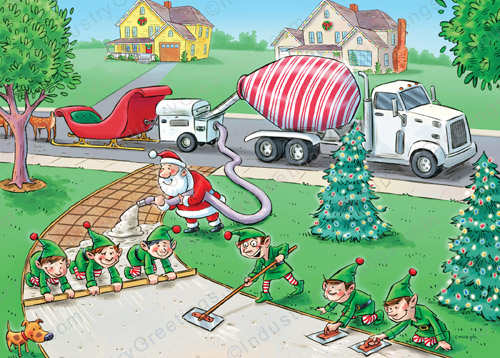 Concrete Driveway Christmas Card