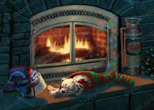 Dalmatian Puppy Christmas Card