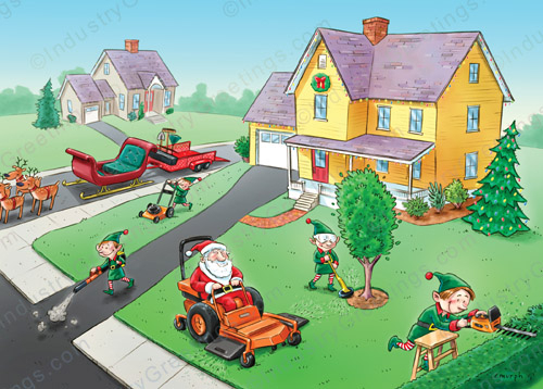 Yard Maintenance Company Holiday Card