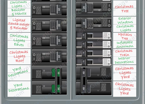 Holiday Electric Panel Christmas Card