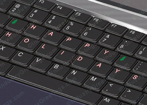 Keyboard Greetings Christmas Card