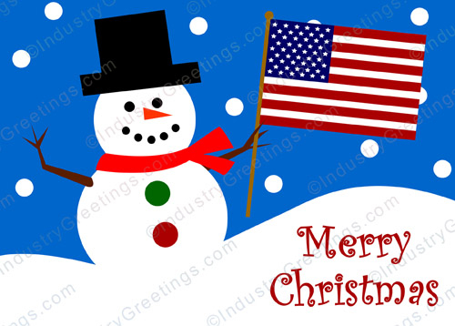 Frosty's Stars & Stripes Holiday Card