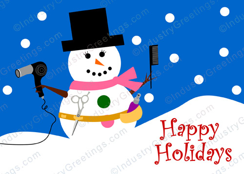Hair Stylist Christmas Card