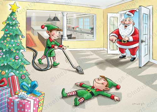 Clean Carpet Angel Christmas Card