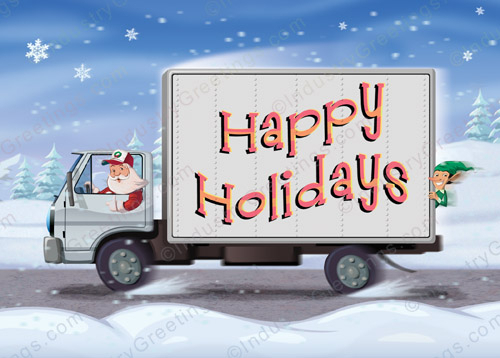 Holidays Bobtail Christmas Card