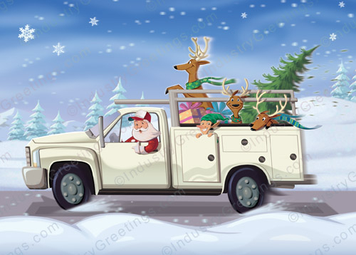 Work Truck Ready Christmas Card