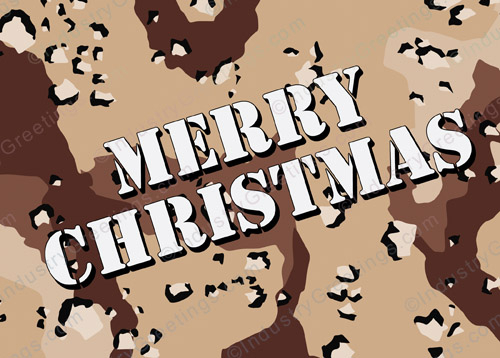 Desert Camo Christmas Card