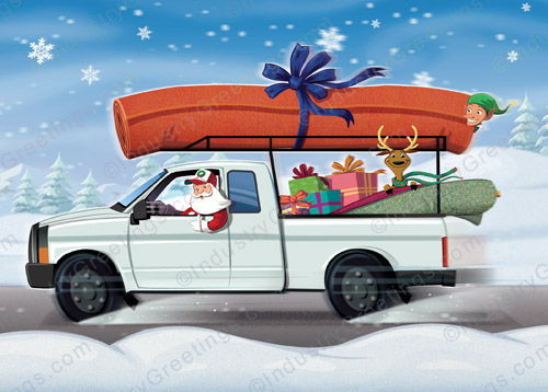 Flooring Truck Christmas Card