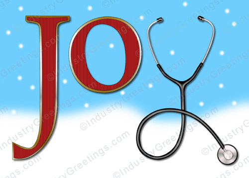 Stethoscope JOY Christmas Card