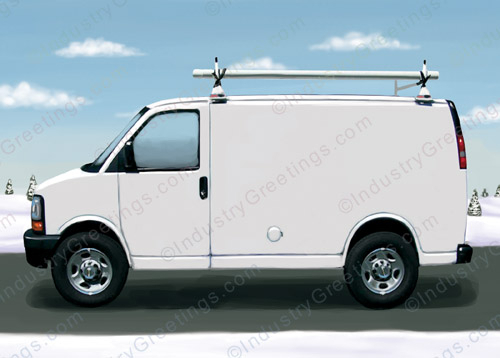 Company Work Van Christmas Card