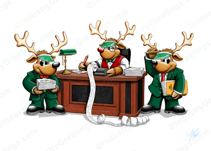 Reindeer Accountants Christmas Card