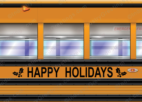 School Bus Service Christmas Card