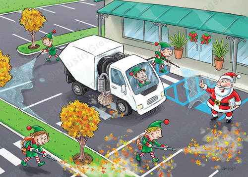 Lot Maintenance Company Holiday Card