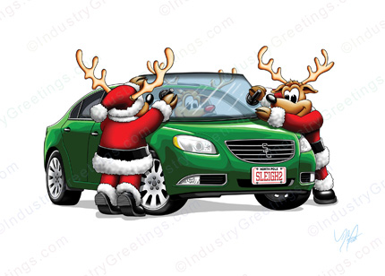 Windshield Replacement Christmas Card