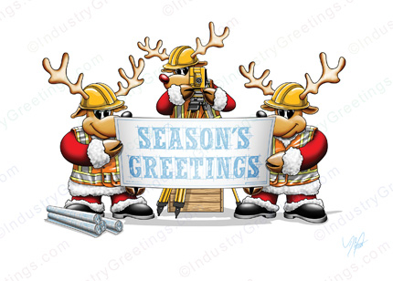 Contractors Blueprint Holiday Card