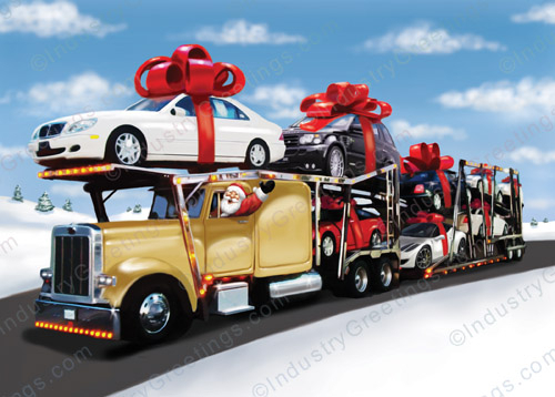 Auto Carrier Christmas Card