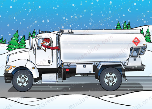 Frosty's Fueling Truck Holiday Card