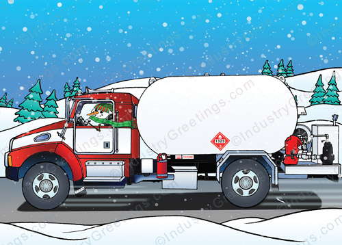 Green Scarf Propane Holiday Card