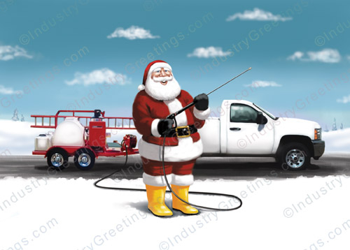 Power Washing Christmas Card