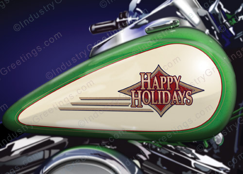 Motorcycle Christmas Card